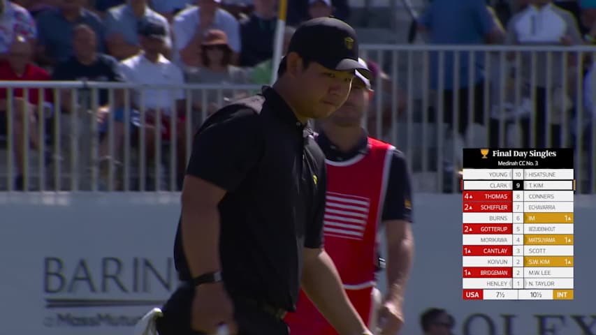 Tom Kim makes birdie on No. 10 at Sunday Singles