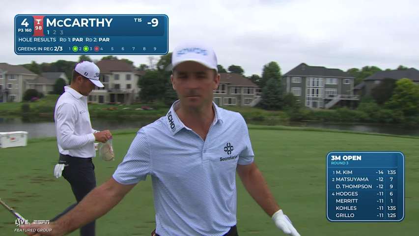 Denny McCarthy sinks 24-foot birdie putt on No. 4 at 3M Open