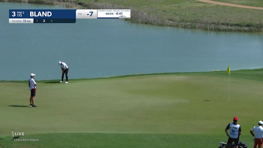 Richard Bland drains 45-foot birdie putt at Valero