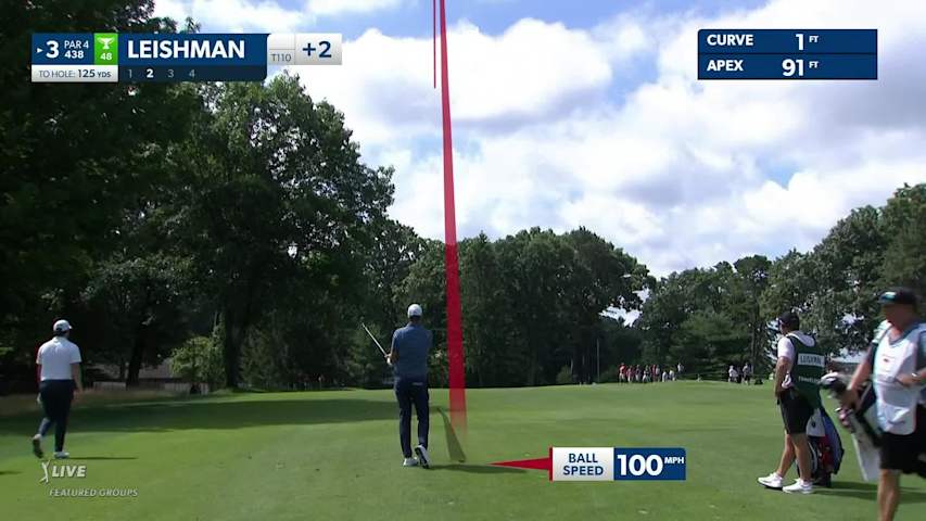 Marc Leishman sticks approach to set up birdie at Travelers