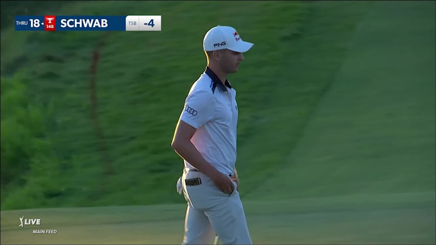 Matthias Schwab makes birdie on No. 9 at 3M Open