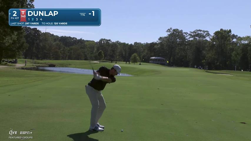 Nick Dunlap sinks 21-foot birdie putt on No. 2 at Sanderson Farms
