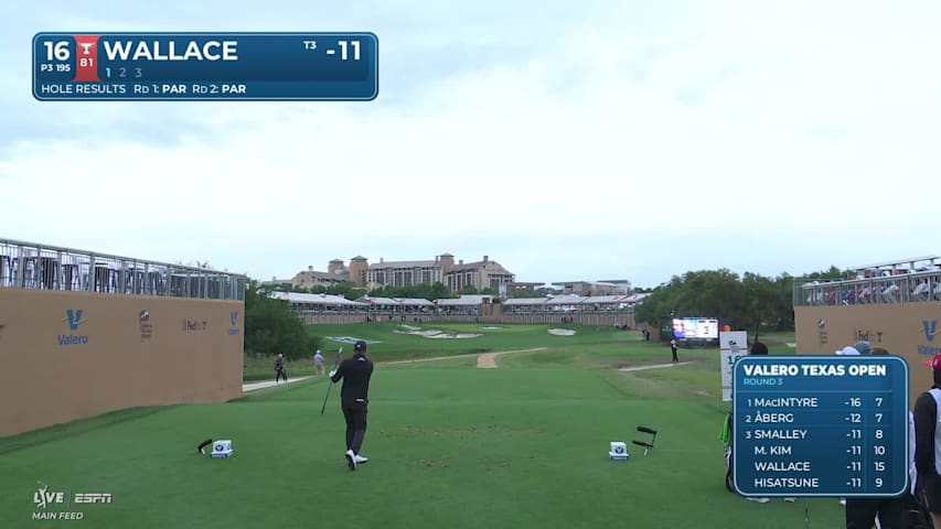 Matt Wallace hits tee shot to 5 feet, sets up birdie at Valero