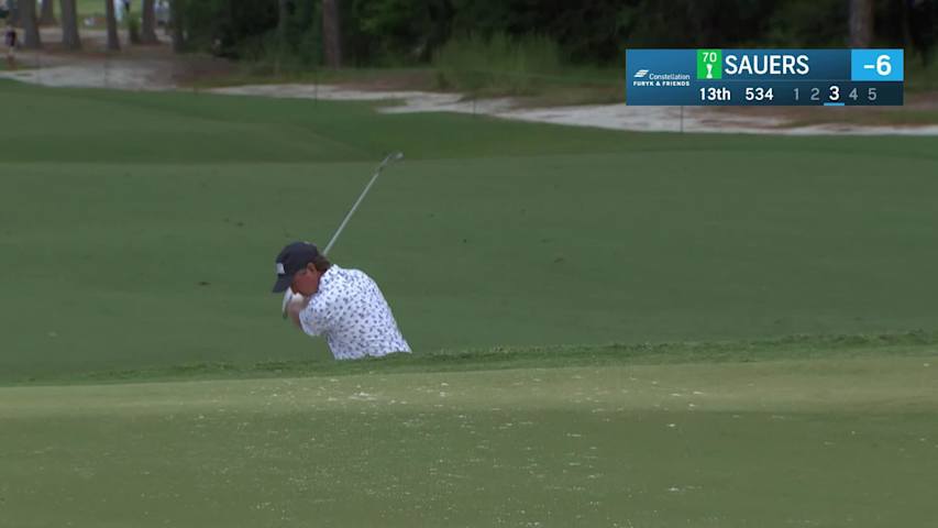 Gene Sauers makes birdie on No. 13 at Constellation FURYK & FRIENDS