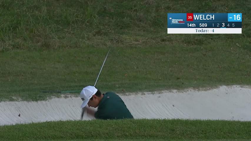 Patrick Welch makes birdie on No. 14 at Simmons Bank Open