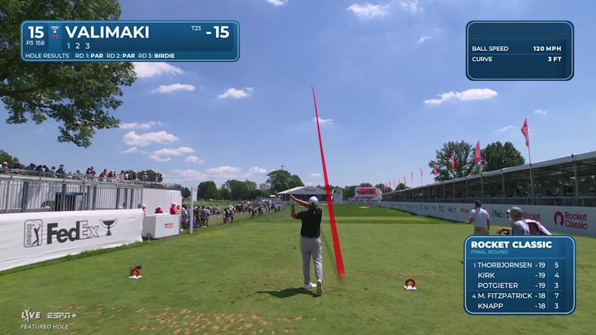 Sami Valimaki makes birdie on No. 15 at Rocket Classic