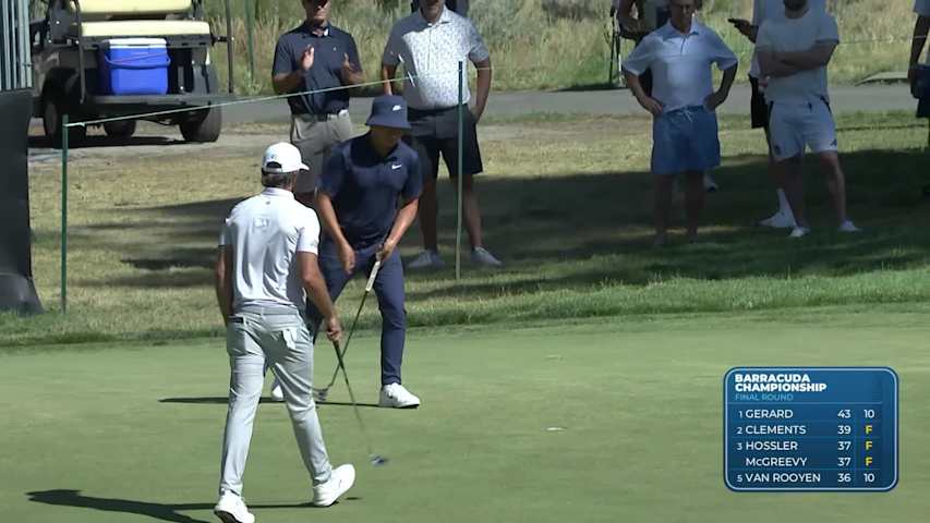 Doug Ghim makes birdie on No. 17 at Barracuda