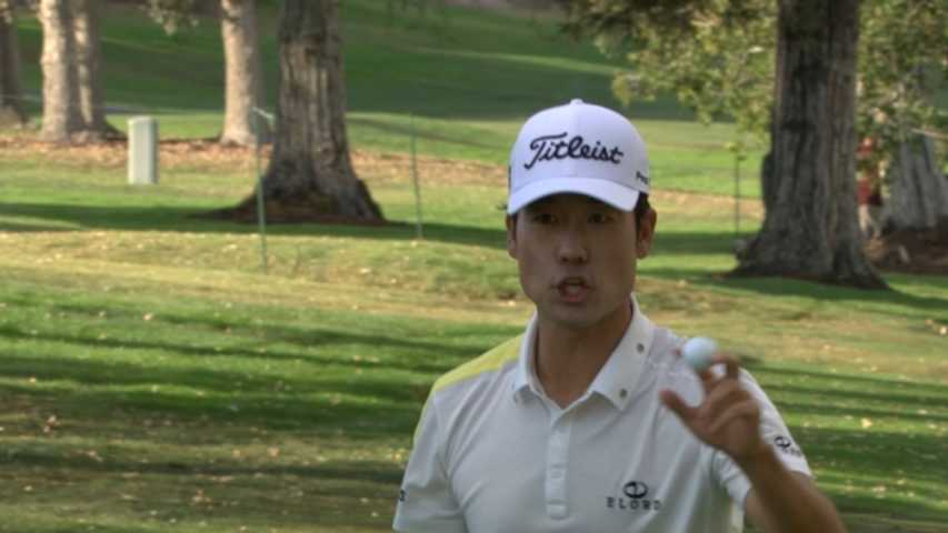 Kevin Na's sky-high flop shot on No. 16 at Frys.com Open
