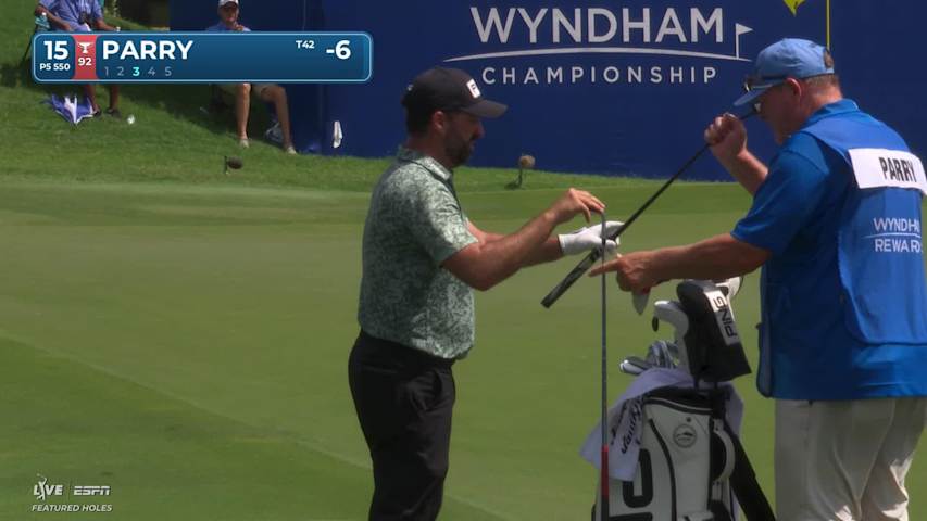 John Parry sinks 2-foot putt for birdie on No. 15 at Wyndham