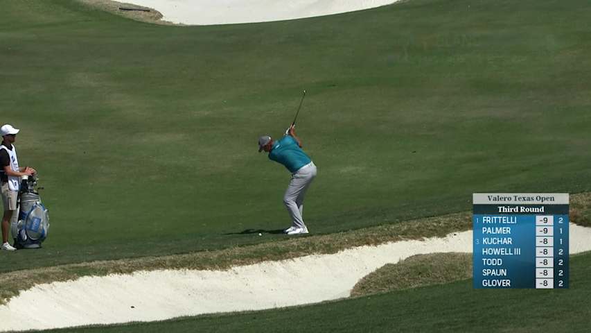 Richard Bland's approach sets up birdie putt at Valero