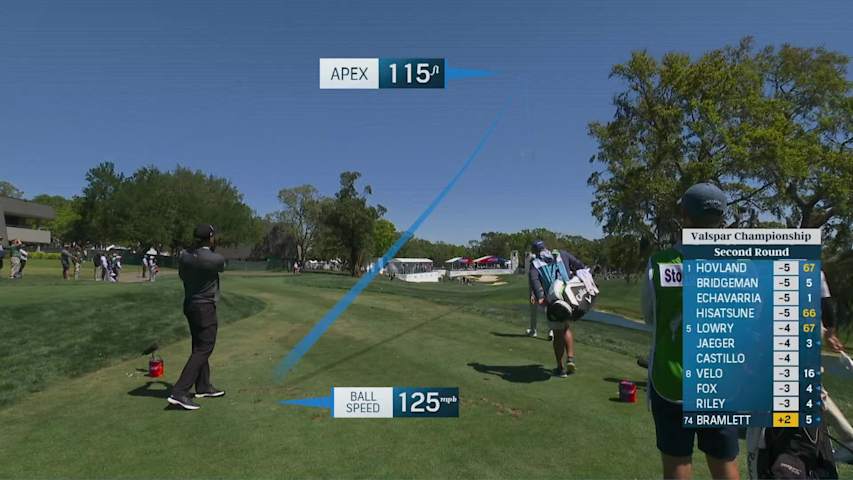 Joseph Bramlett throws dart with tee shot and birdies at Valspar