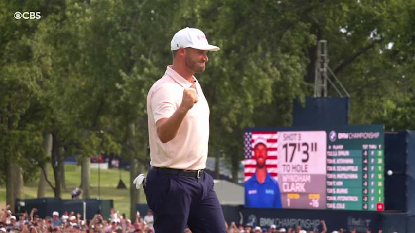 Wyndham Clark makes electric birdie on 72nd hole to seal win at BMW Championship