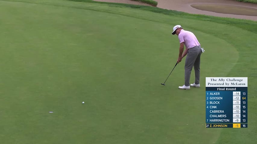 Zach Johnson makes birdie on No. 17 at The Ally Challenge