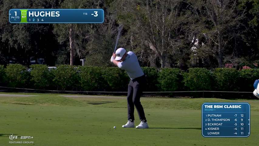 Mackenzie Hughes makes birdie on No. 1 at The RSM Classic
