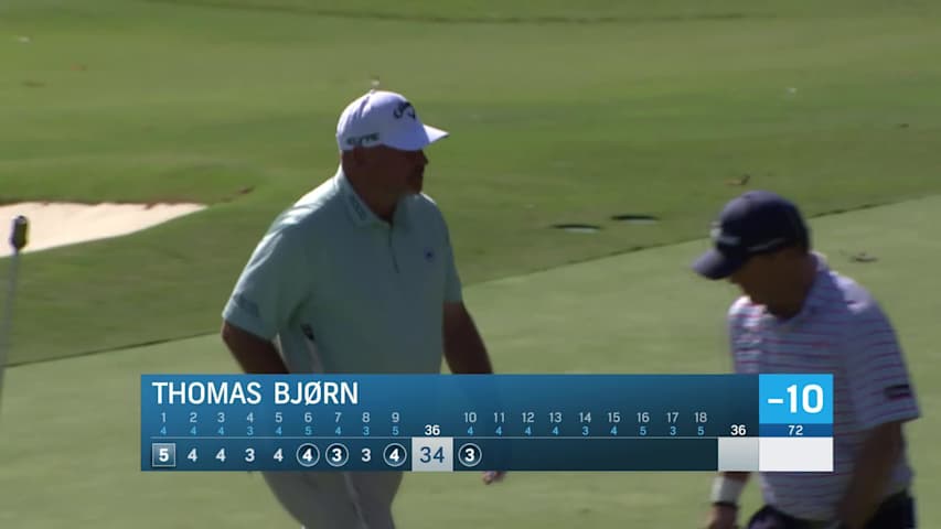 Thomas Bjørn makes birdie on No. 10 at Dominion Energy Charity Classic