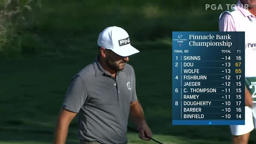 Stephan Jaeger sinks eagle putt at Pinnacle Bank