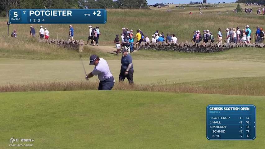 Aldrich Potgieter makes birdie on No. 5 at Genesis Scottish Open