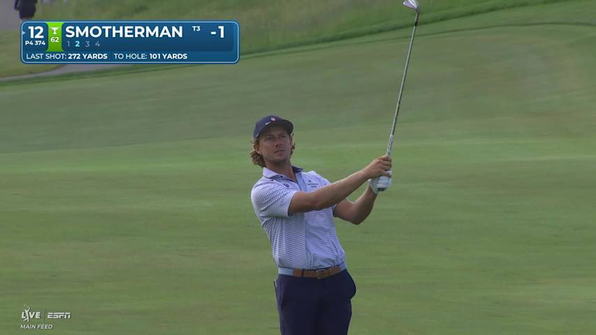 Austin Smotherman's 101-yard approach sets up birdie on No. 12 at RBC Canadian