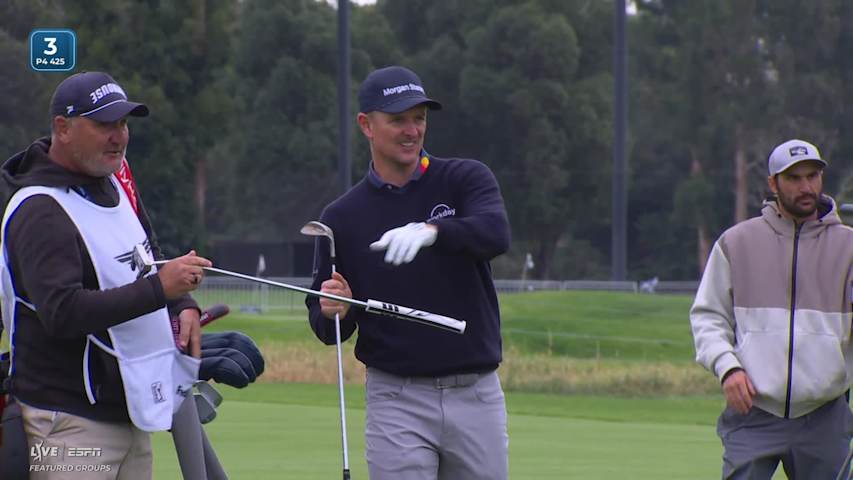 Justin Rose hits 110-yard approach to 3 feet, sets up birdie on No. 3 at The Genesis
