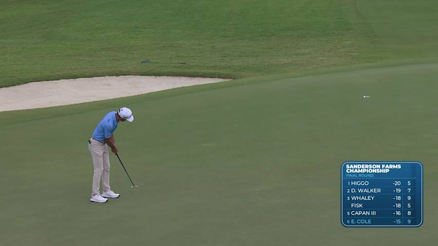 Eric Cole drains monstrous 36-foot birdie putt at Sanderson Farms
