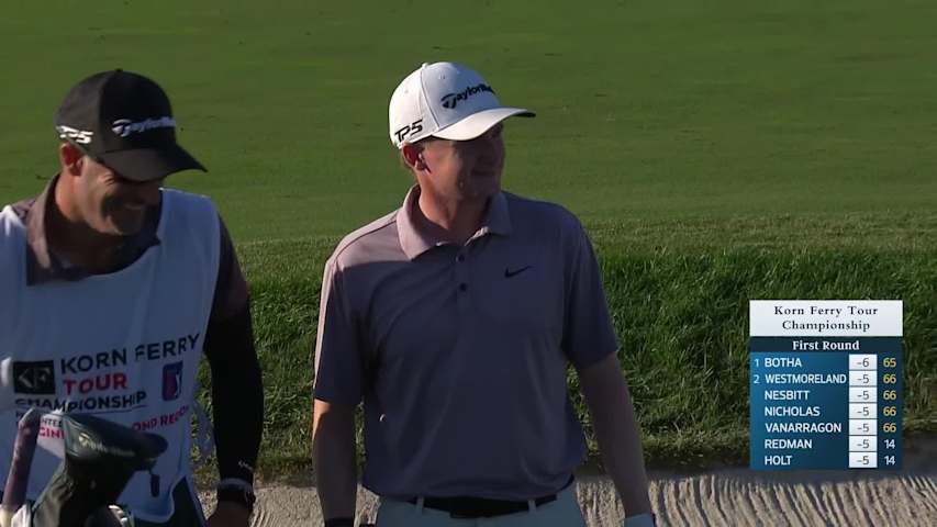 Sandy Scott makes a birdie on No. 15 at Korn Ferry Tour Champ