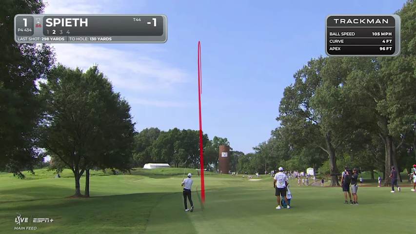 Jordan Spieth sinks 22-foot birdie putt to start final round at FedEx St. Jude