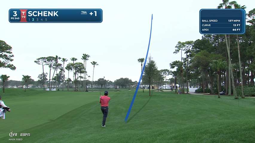 Adam Schenk sinks 3-foot birdie putt on No. 3 at Cognizant Classic