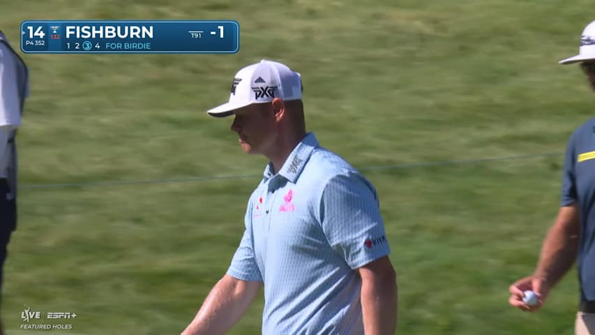 Patrick Fishburn makes birdie on No. 14 at John Deere