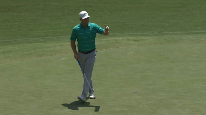 Grayson Murray's lucky bounce leads to eagle at Barbasol