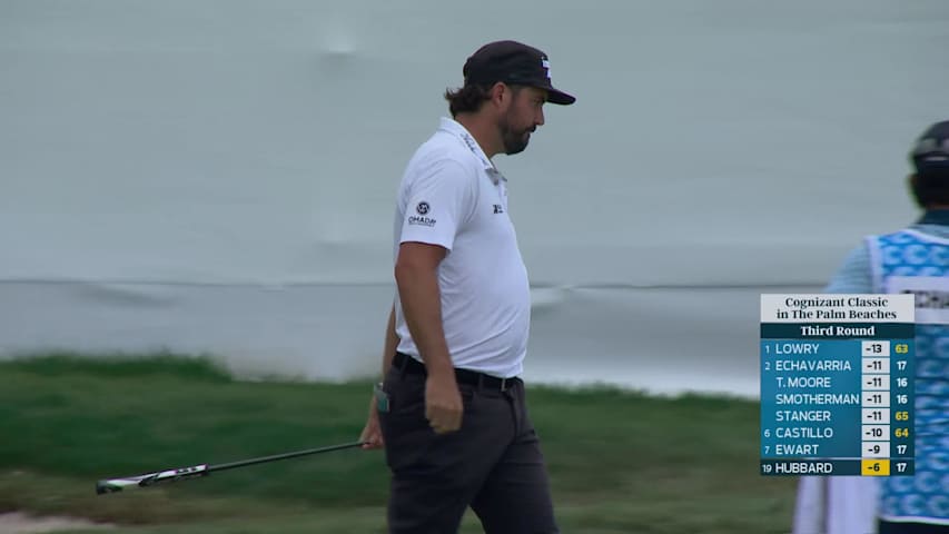 Mark Hubbard sinks 2-foot birdie putt on No. 18 at Cognizant Classic