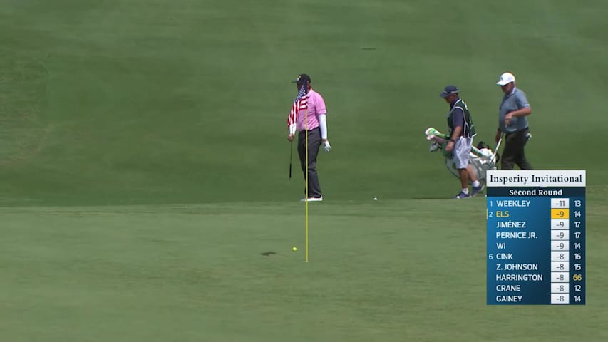Ernie Els makes birdie on No. 15 at Insperity Invitational