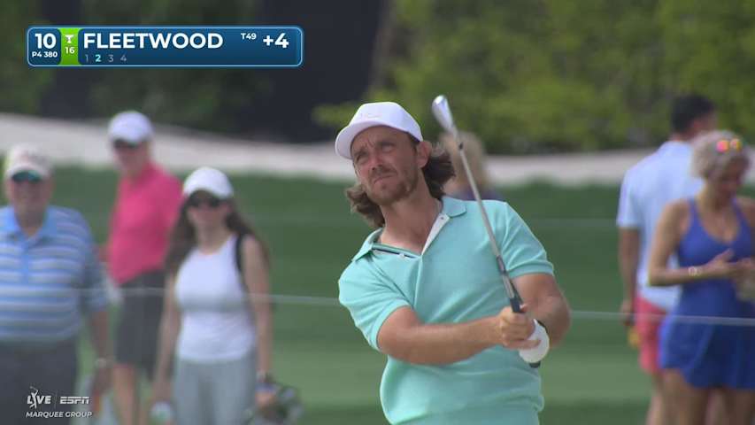Tommy Fleetwood hits 153-yard approach to 9 feet, sets up birdie on No. 10 at Arnold Palmer