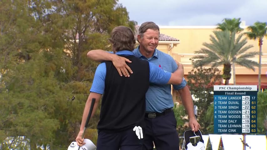 Leo Goosen converts birdie putt at PNC Championship