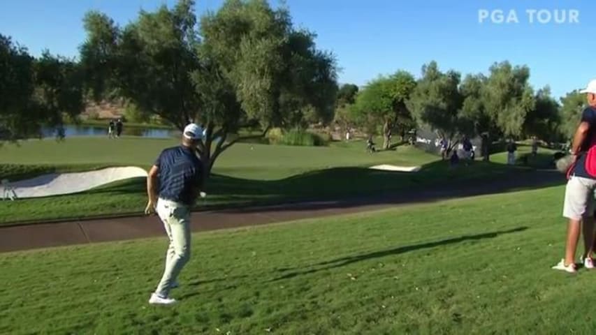 Martin Laird cards clutch par save at Shriners 