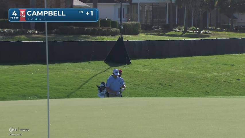 Brian Campbell chips in from 36 yards to 4 feet, sets up birdie on No. 4 at Arnold Palmer