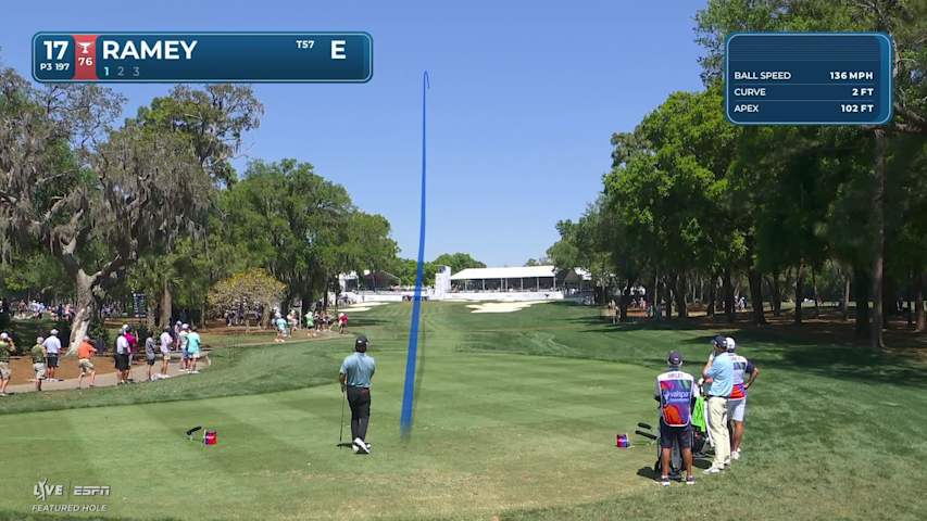 Chad Ramey buries 26-foot birdie putt on No. 17 at Valspar