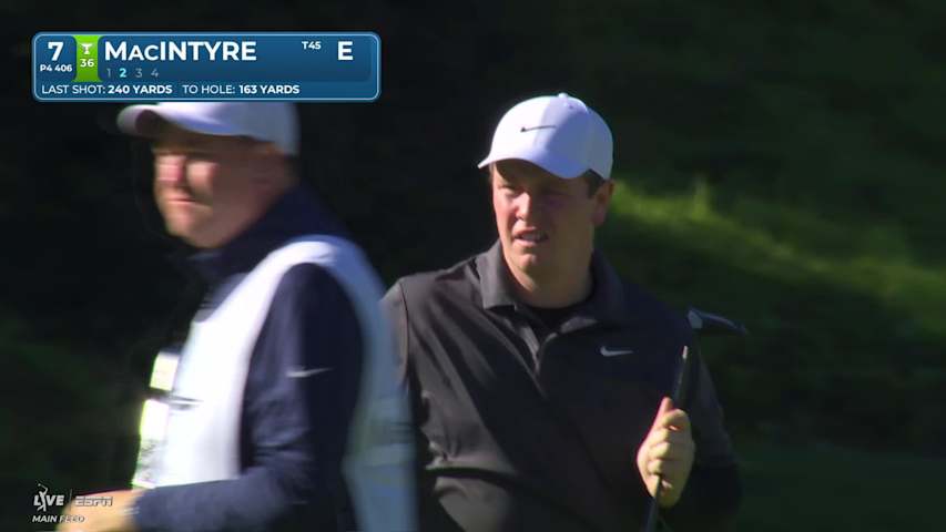 Robert MacIntyre hits 164-yard approach to 1 foot, makes birdie on No. 7 at The Genesis