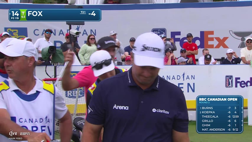Ryan Fox hits tee shot to 12 feet, sets up birdie on No. 14 at RBC Canadian