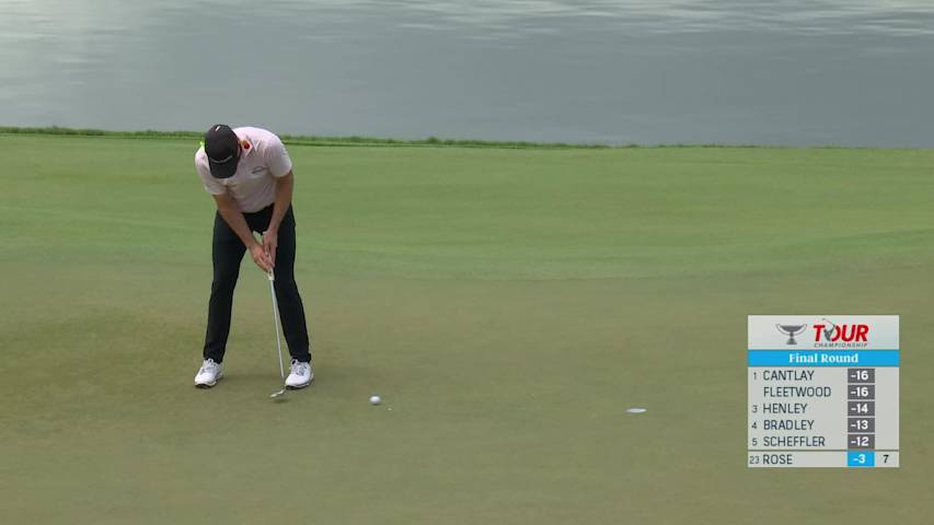Justin Rose makes birdie on No. 8 at TOUR Championship