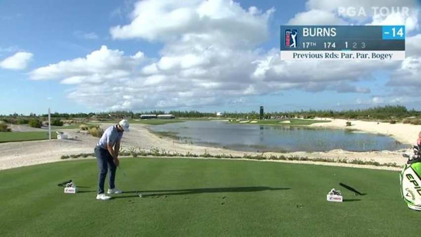 Sam Burns makes birdie on No. 17 at Hero