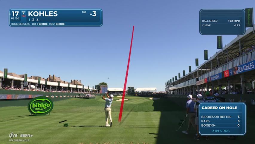Ben Kohles sinks a 45-foot birdie putt on No. 17 at THE CJ CUP