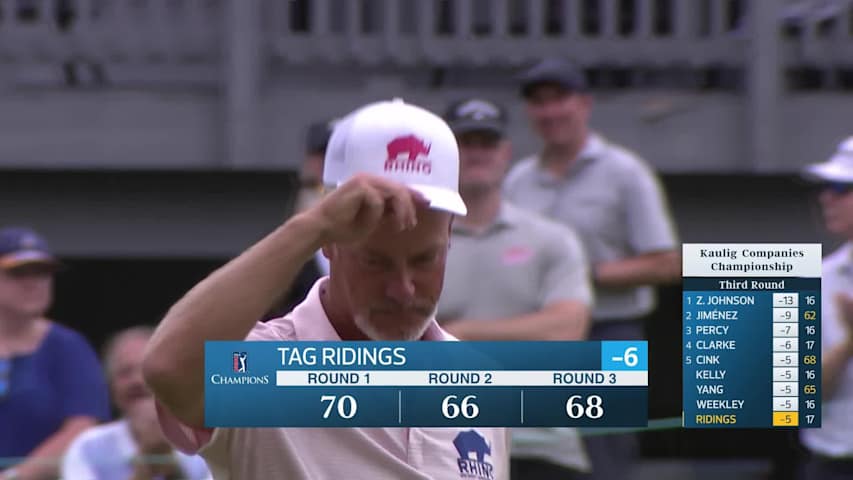Tag Ridings makes birdie on No. 18 at Kaulig Companies Championship