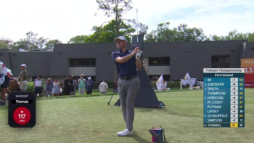 Justin Thomas knocks tee shot to 10 feet, sets up birdie on No. 13 at Valspar
