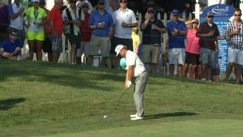 Charley Hoffman’s 166-yard approach takes great bounce at Deutsche Bank