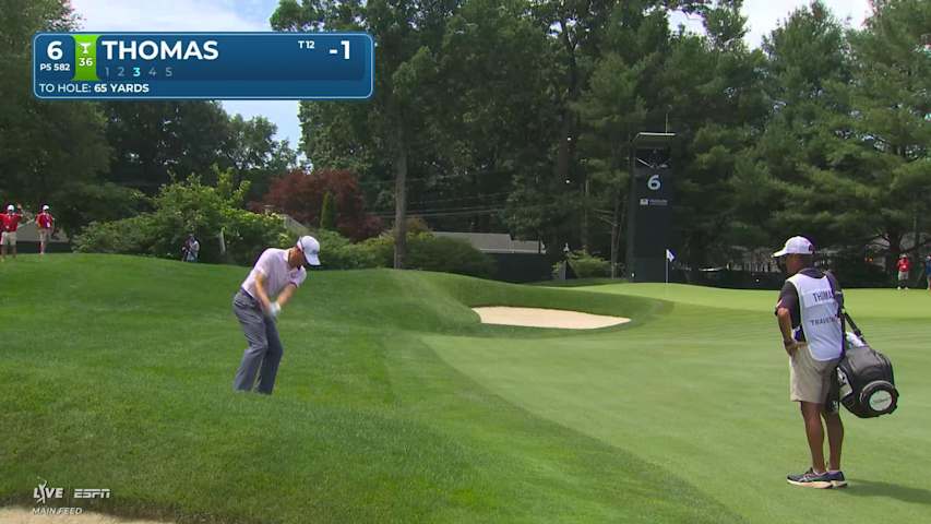 Justin Thomas reaches par-5 No. 6 in two, makes birdie at Travelers