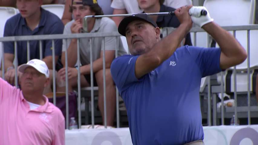 Ángel Cabrera makes birdie on No. 17 at The Ally Challenge