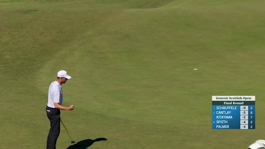 Alexander Björk reads unbelievable break perfectly for birdie at Genesis Scottish Open