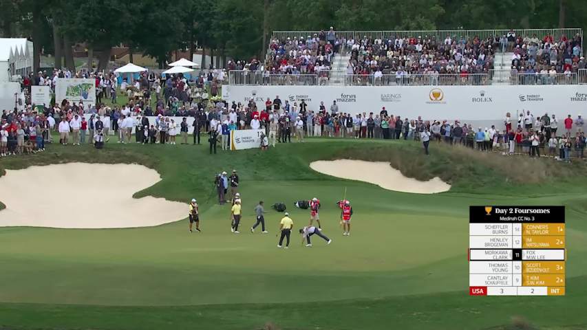 Morikawa/Clark makes birdie on No. 12 at the 2026 Presidents Cup