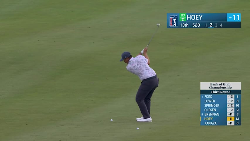 Rico Hoey hits 186-yard approach to 8 feet, sets up birdie on No. 13 at Bank of Utah
