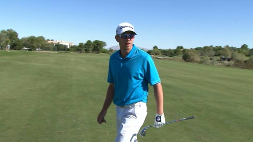 Tyler Aldridge dials in his irons at Shriners